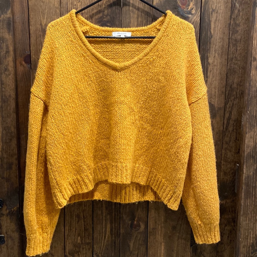 Madewell Size S balloon sleeve pullover sweater